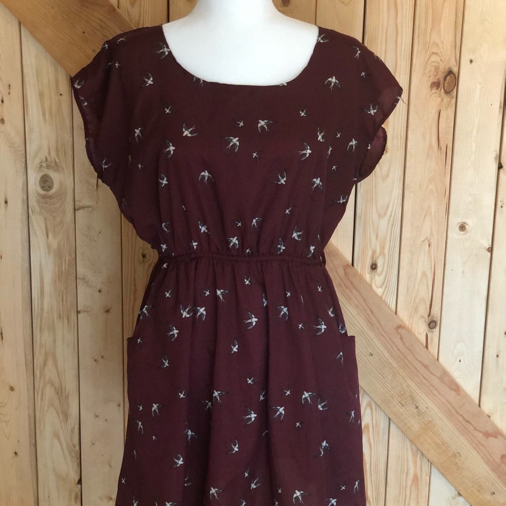 Cotton On maroon sparrow dress